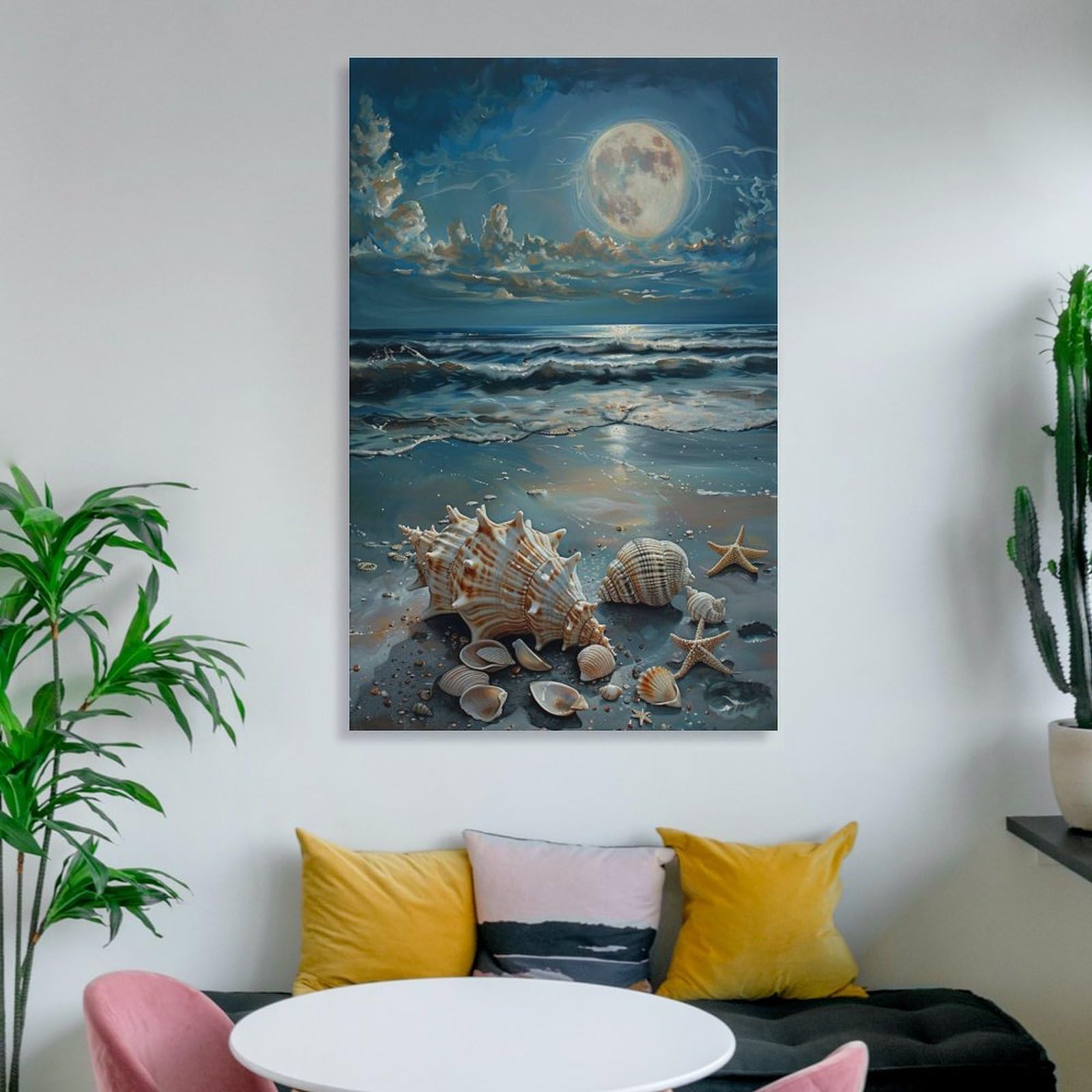 Amazon.co.jp: 絵画 ビーチの美しい貝殻インテリア 絵画 美しい熱帯の